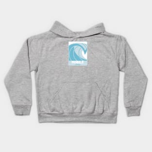 Mobile Beach Alabama - Atlantic Ocean AL Crashing Wave Kids Hoodie